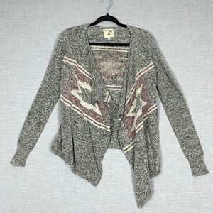 Triple Five Soul Waterfall Front Cardigan Sz XS Rolled Hem